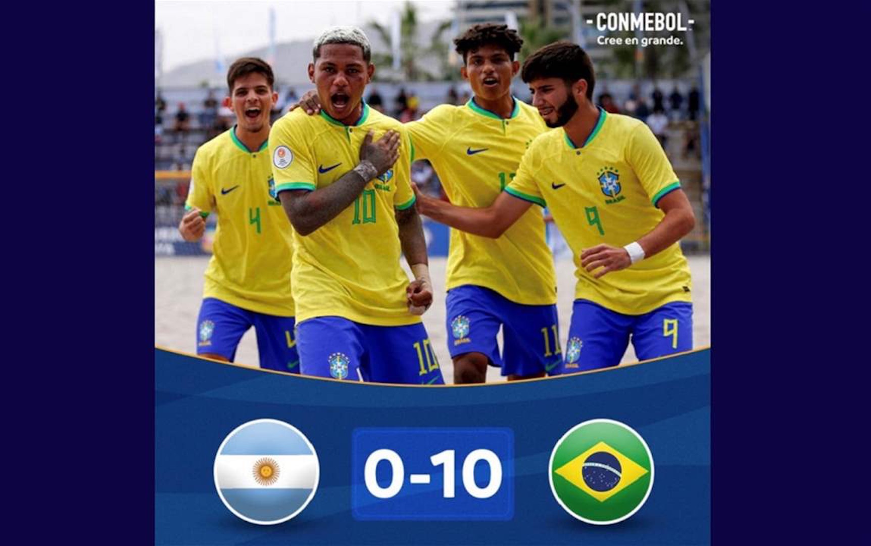 منتخب البرازيل تحت 20 سنة يسحق الأرجنتين بنتيجة 10-0 في أداء أسطوري